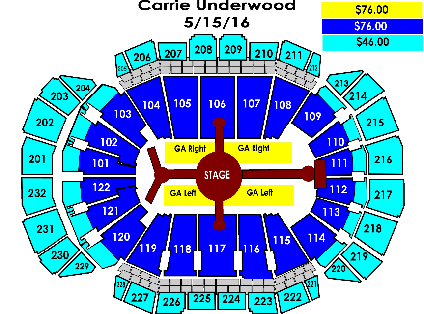 Carrie Underwood Square Garden Seating Chart