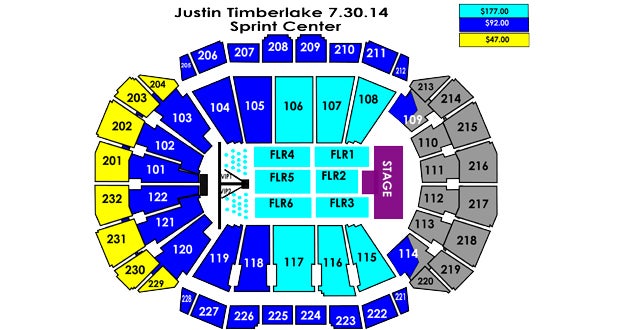 Square Garden Seating Chart Justin Timberlake
