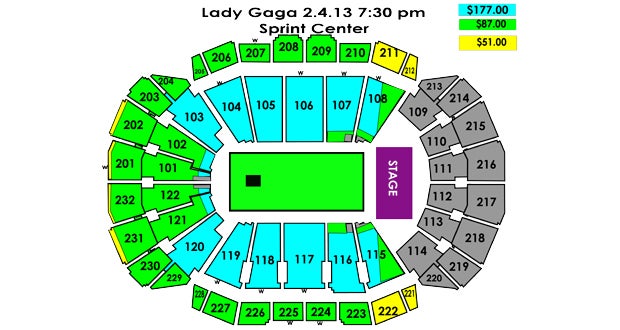 Fenway Seating Chart Lady Gaga